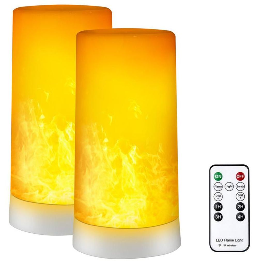 Zwei LED-Flammeneffektleuchten, 4 Modi, USB-Ladefunktion, Produktbild 