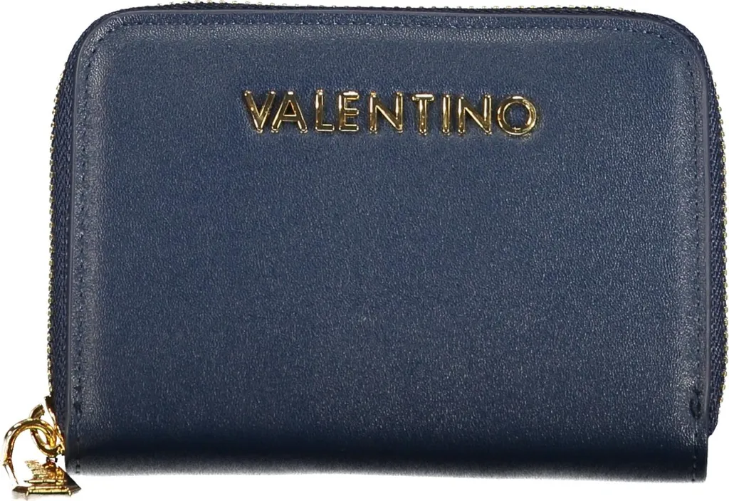 Portafoglio Blu Vintage Donna con Zip - 6 Scomparti Organizzati