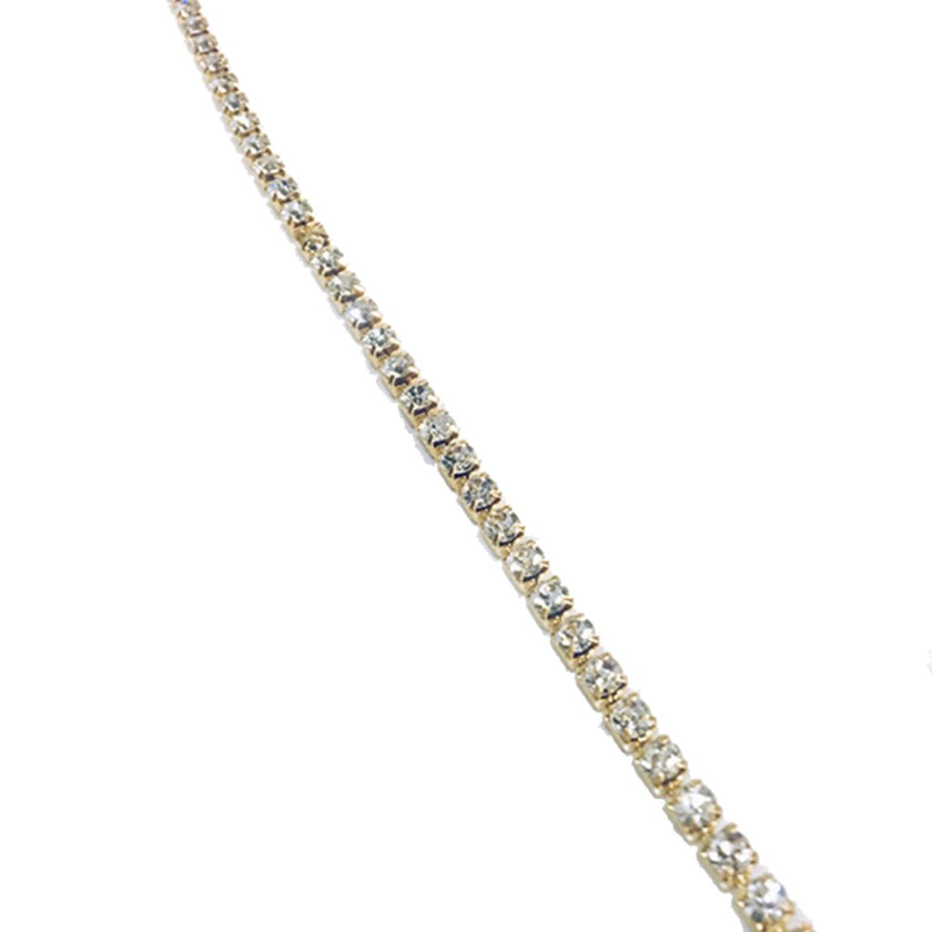 Mode Frauen Strass Körper Bein Oberschenkel Kette Sommer Strand Bikini Schmuck Geschenk-Golden