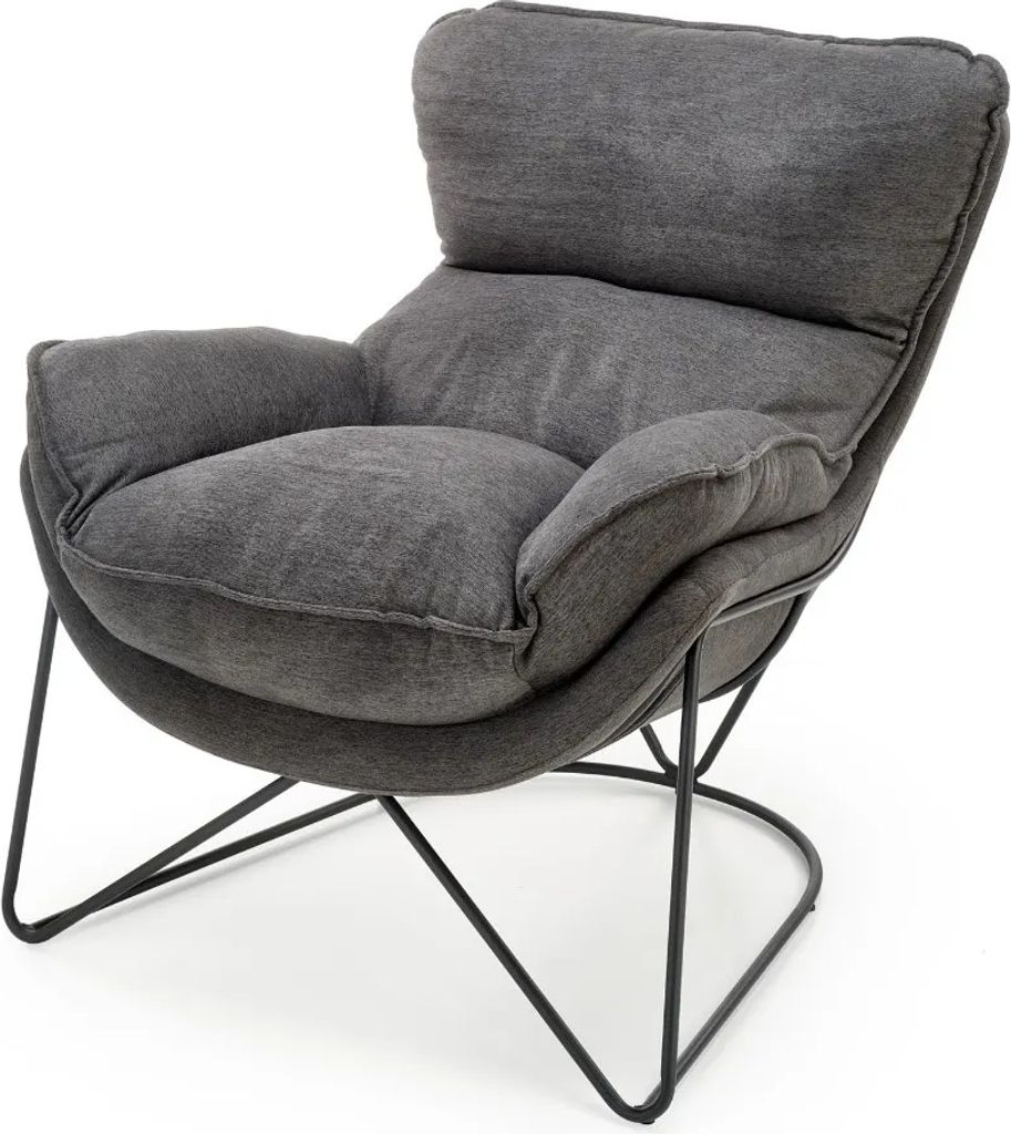 Halmar Designové křeslo Volker - tmavě šedé / černé Obrázek produktu 14