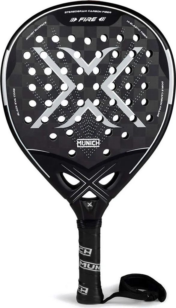 Raquette de padel Munich 64 Noir - Modèle Performance One Size Pro