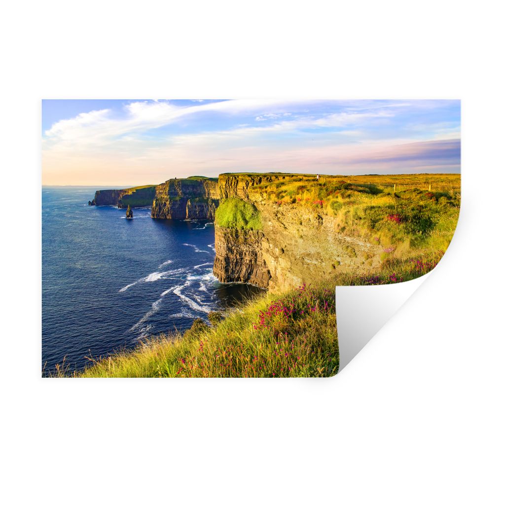 MuchoWow Wandtattoo Wandsticker Wandaufkleber Kalkstein von den Cliffs of Moher in Irland 30x20 cm Selbstklebend und Repositionierbar - Wierderve...