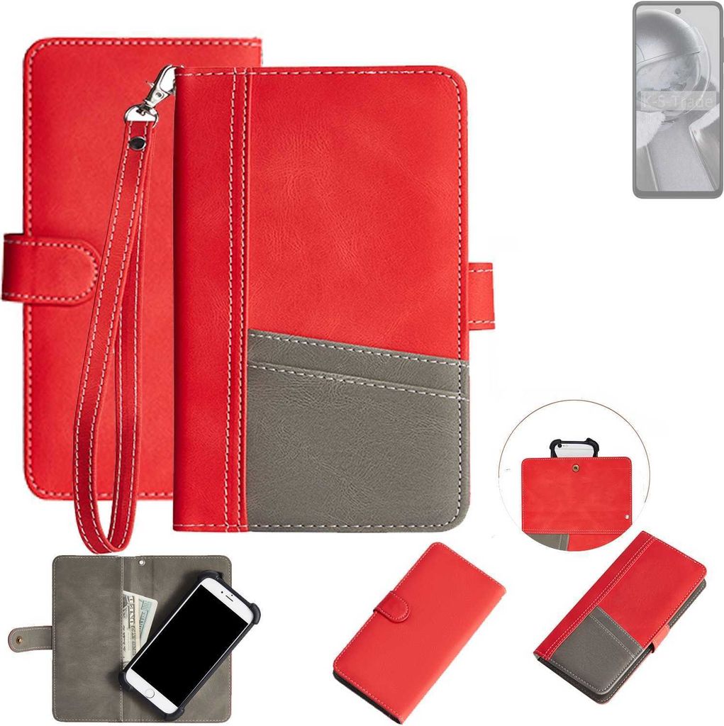 K-S-Trade Handy Schutzhülle für HMD Pulse Pro Hülle Portemonnee Brieftasche Klapphülle Kartenfächer Flip Wallet Case Etui