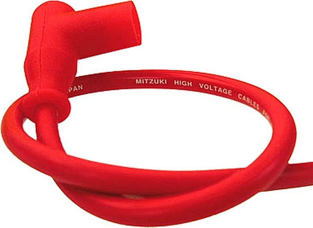 Set: Zündkerzenstecker "Racing" mit Kabel - Rot