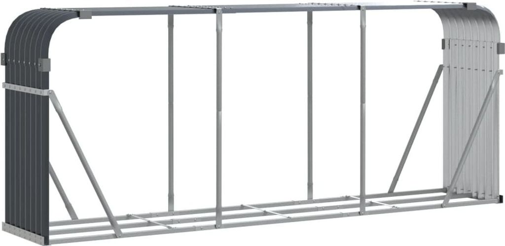 Holzkorb Anthrazit 234x45x100 cm Verzinkter Stahl