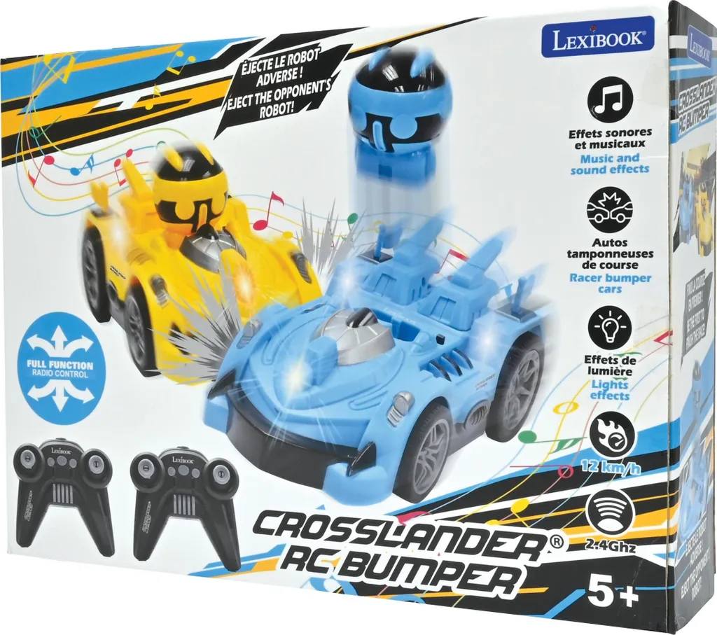 Voitures tamponneuses télécommandées Crosslander avec duel de figurines