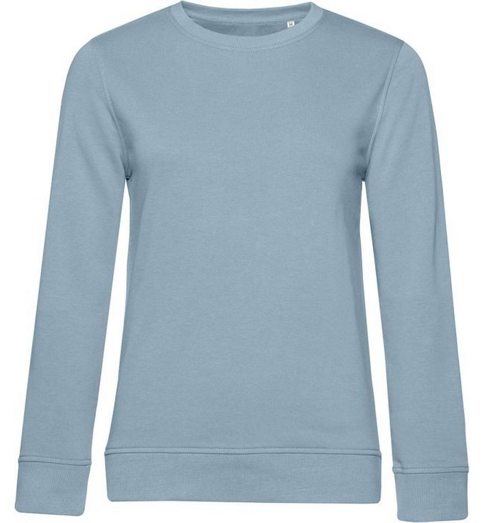 B&C - "Organic Inspire" Sweatshirt Rundhalsausschnitt für Damen FK3261 (S) (Nebelblau)