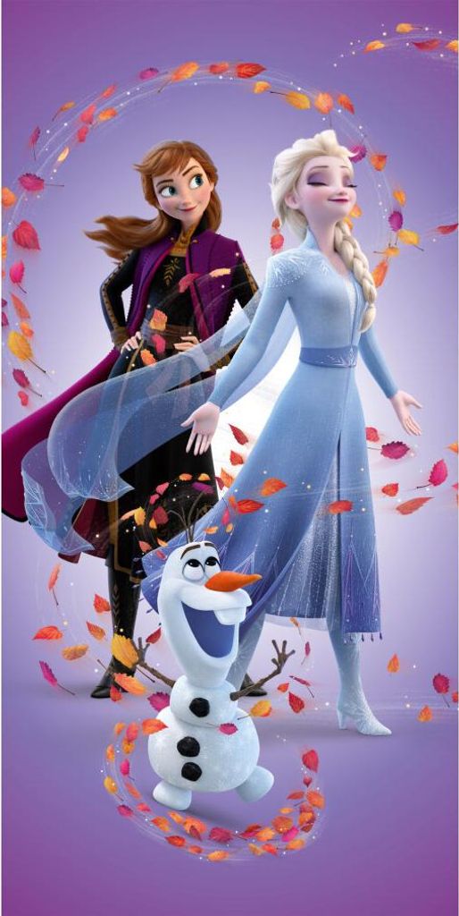 Jerry Fabrics Disney Eiskönigin Leaves Magic Badetuch, Produktbild 