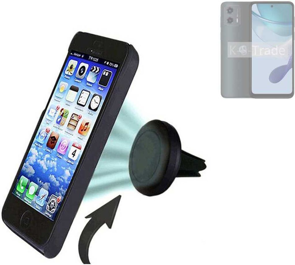 K-S-Trade Kompatibel mit Motorola Moto G 5G (2023) Auto Handy Halterung KFZ Halter Lüftungsgitterhalterung Air Vent mount Smartphone Halter