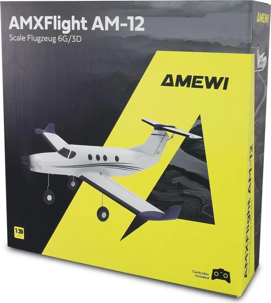 Avion RC 6 voies Amewi AM-12 Ready-to-Fly avec Mode 3D acrobatique - 9