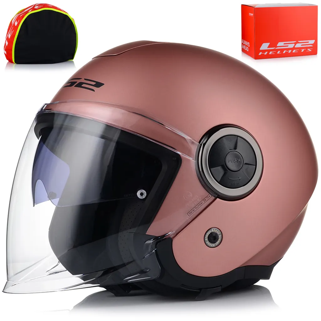 Casque LS2 OF620 Classy Solid Rose Mat Jet - Taille L 59-60 cm Confort