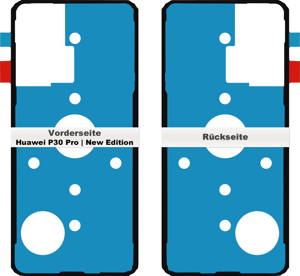 Huawei P30 Pro Akkudeckel Klebefolie Kleber Backcover Produktbild 
