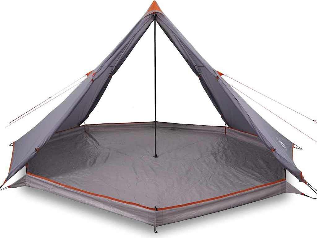 vidaXL Tipi-Familienzelt 8 Personen Grau und Orange Produktbild 3