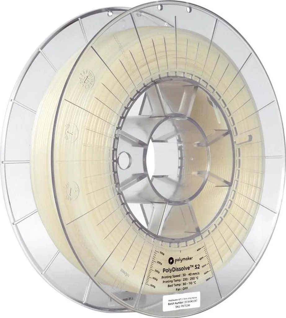 Polymaker PolyDissolve S2 2.85mm 500g Filament Support Haute Température
