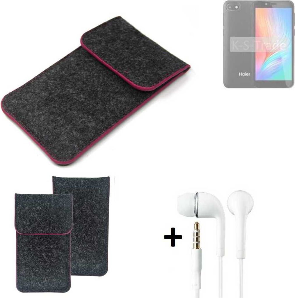 K-S-Trade Handy Hülle Schutz Hülle kompatibel mit Haier Alpha A2 Lite Schutzhülle Handyhülle Filztasche Pouch Tasche Case Sleeve Filzhülle
