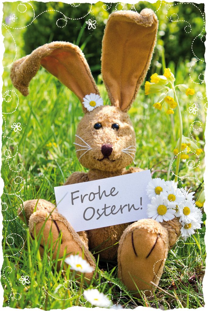 Ostern - Glückwunschkarte im Format 11,5 x 17 cm mit Briefumschlag
