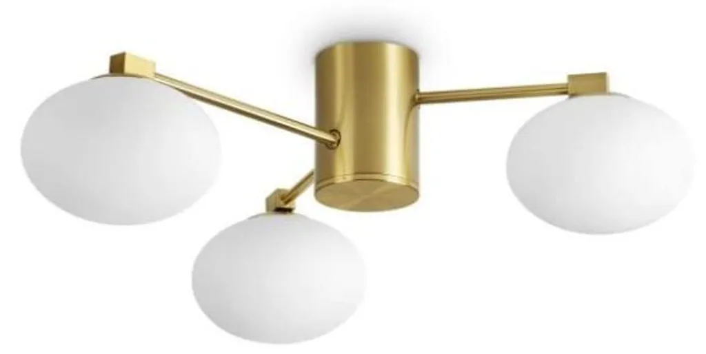 Plafonnier Hermès en Métal Laiton 3 x G9 28W 3000K IP20 Design Chic