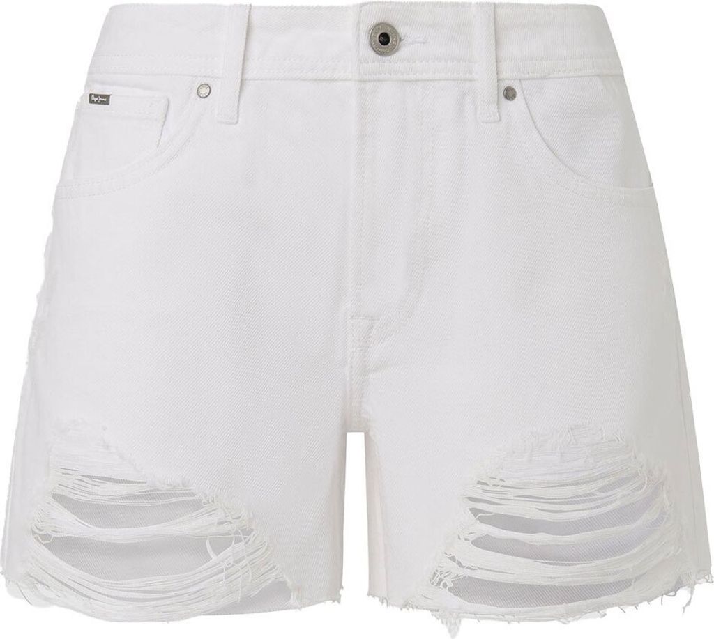 Pepe Jeans Relaxed Mw Fit Kurze Jeans Weiß 24 Frau Weiß 24