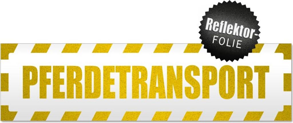 Pferdetransport gestreift Magnetschild Schild magnetisch