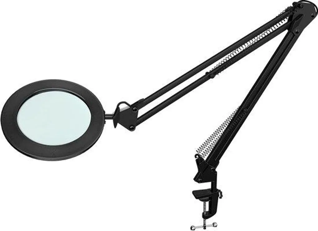 Loupe sur trépied pliable avec éclairage LED pour lecture et couture