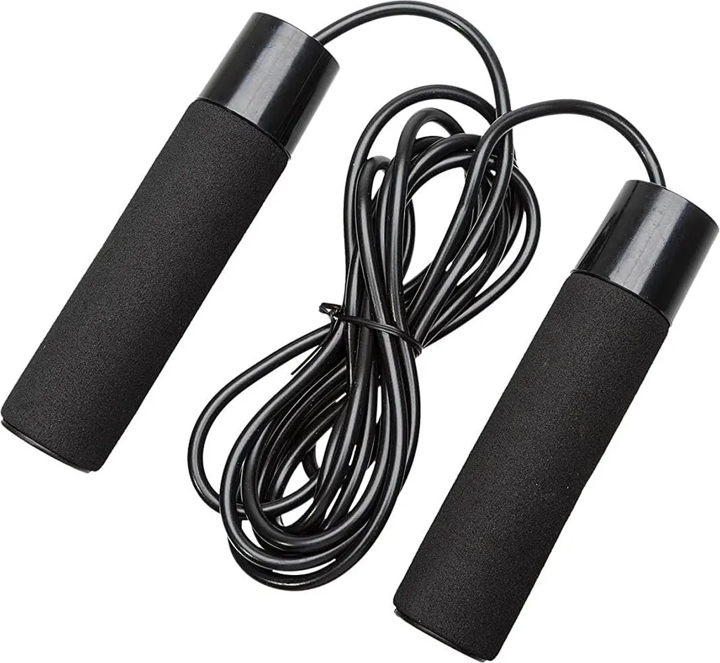 Corde à sauter lestée 1001 pour renforcement musculaire et cardio noir