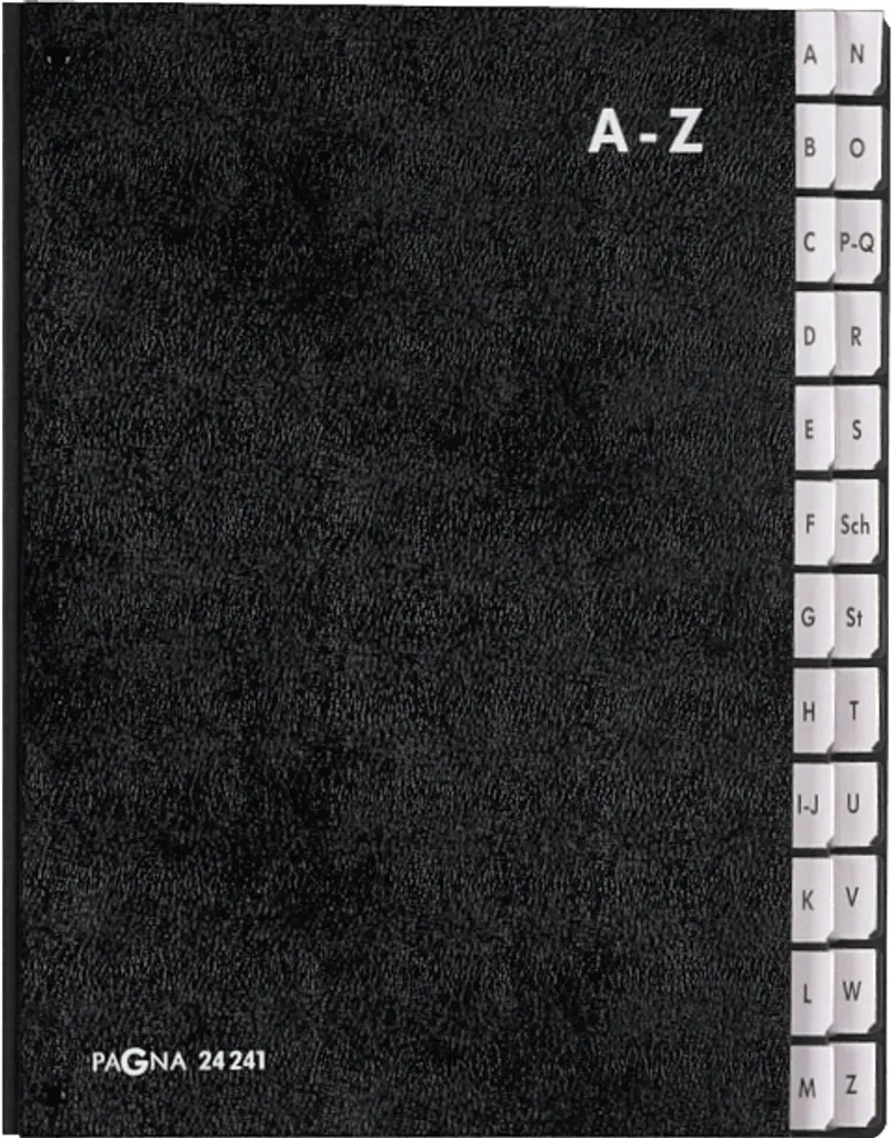 PAGNA Classeur à levier DIN A4 avec 24 compartiments A-Z Noir robuste