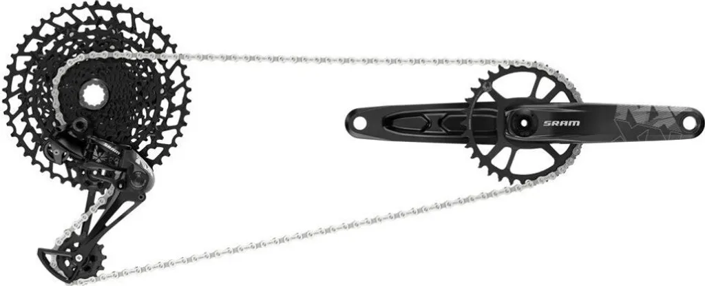 Transmission vtt Sram NX Eagle 1x12 vitesses axe DUB manivelles 175mm