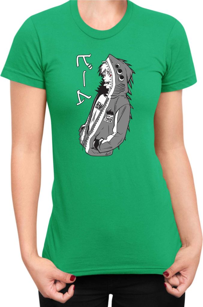 Damen T-Shirt Manga Japan Anime Comics Animation Chainsaw Anime manga Man 02, Lady M / Grün
