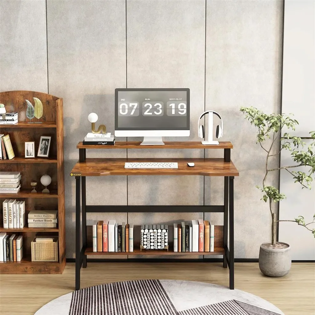 Petit bureau beige 80 cm : Solution idéale pour chambres exiguës - 5