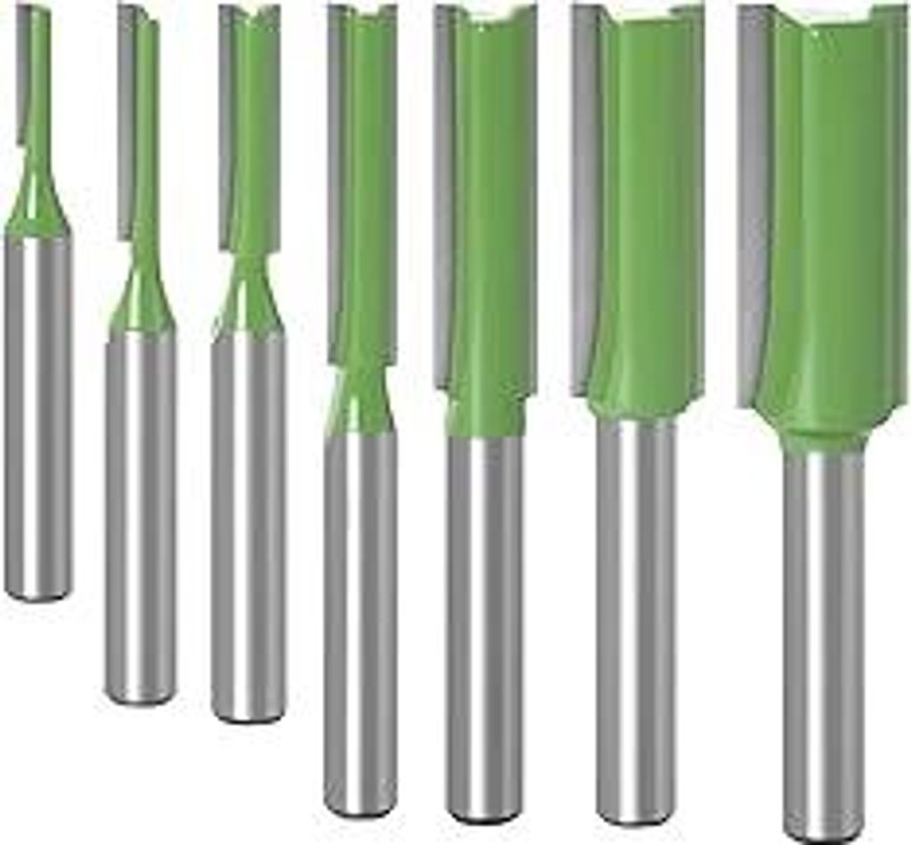 7 Teiliges Set Fräser für Oberfräse, Legierung Nutfräser 6mm Schaft, für Holzzuschnitt, DIY Holzbearbeitung