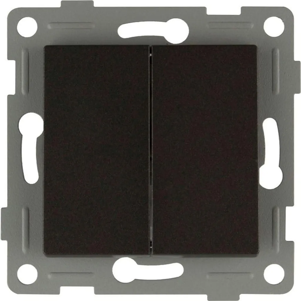 Onlex Doppio Commutatore 10A 250V Nero Grigio - Serie Civile Professionale