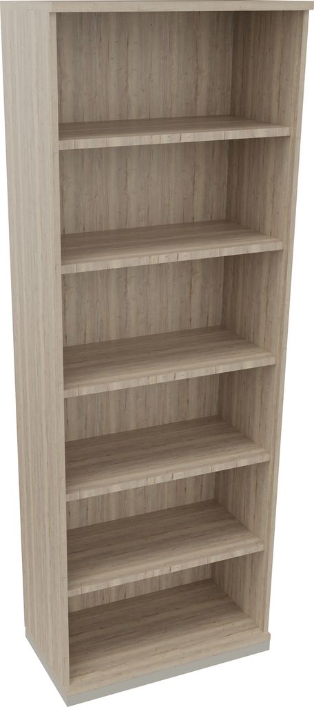 Regal 6OH B800xT442xH2221mm Silberaluminium/Eiche Natur