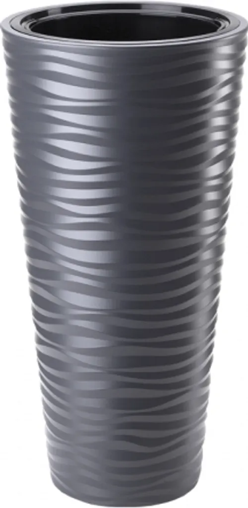 Couvercle pour pot SAHARA SLIM en plastique mat d40x79cm anthracite
