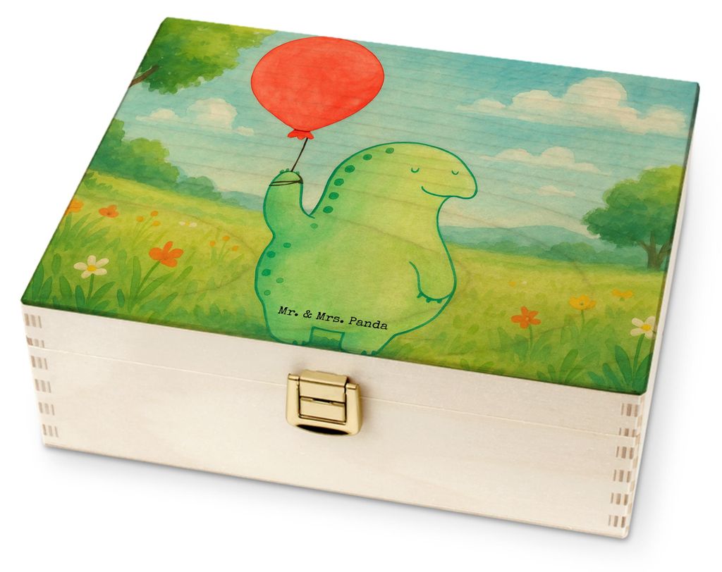 Mr. & Mrs. Panda Tee Box Schildkröte Luftballon Design - Weiß - Geschenk, Teebox, Ballon, Motivationsspruch, Teedose, Jahrmarkt, Kiste, für Paar...