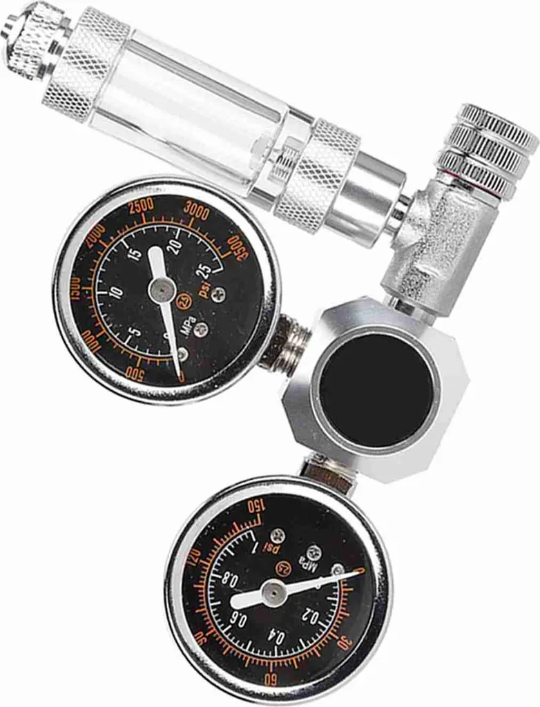 Régulateur CO2 aquarium double jauge de précision avec filetage W21.8