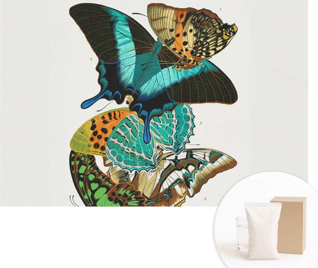 Fototapete - Wandbilder für Wohnzimmer - 104x70 cm - Dekorative Wandfolie - Modernes Design für Wanddekoration - Tapeten für Innenräume - Bunte...