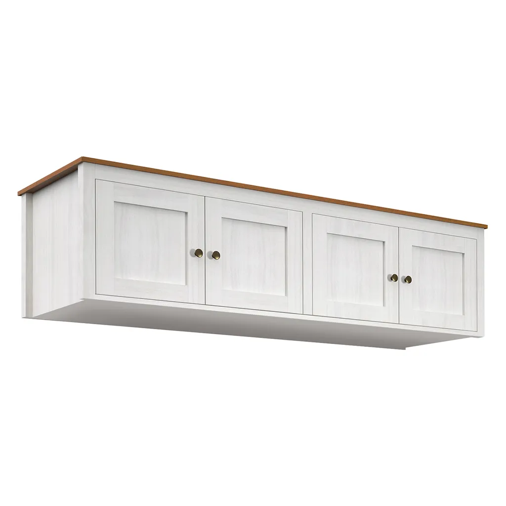 Extension TOPAZIO 4 portes en pin massif avec finition blanc verni