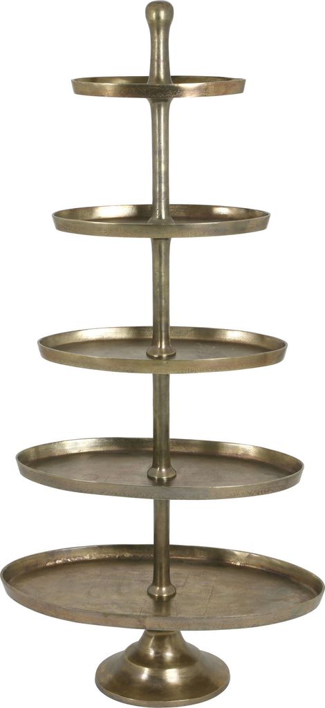 Light & Living Etagere 5 Schichten oval 83x41x170 cm FAGERNES Antik bronze 2