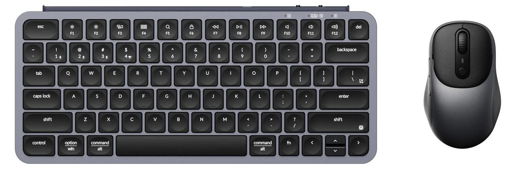 Keychron B1 Pro Tastatur 75% und BM24 Maus – Kabelloses English US Set 3 Modi 2,4 GHz/Bluetooth/kabelgebunden, kompatibel mit Windows/Mac