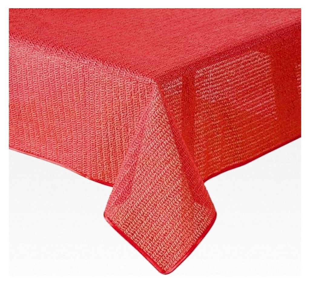 Gartentischdecke aus Weichschaummaterial, rutschfest und wetterfest, 6 Farben (Rot, 130x220cm eckig)