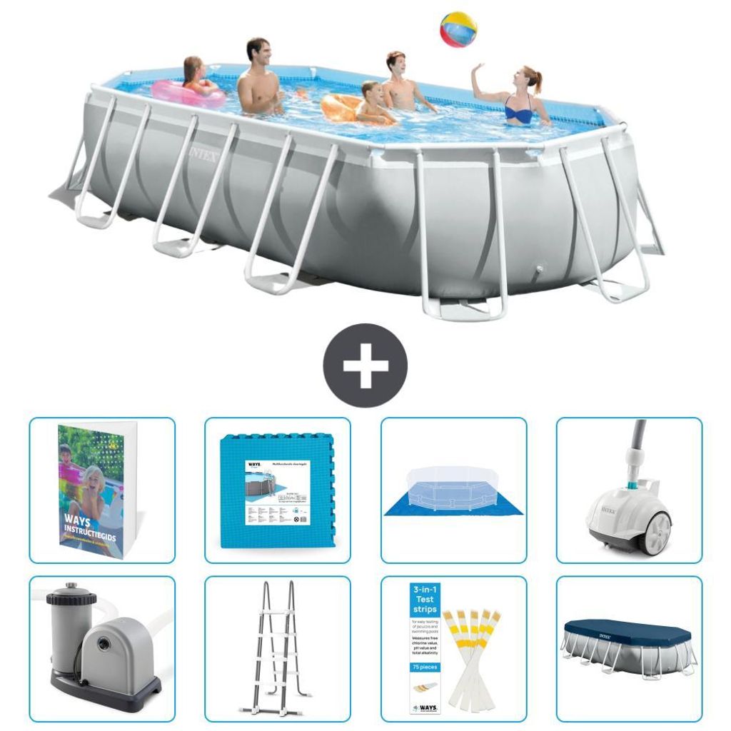 Prism Frame Pool Oval - 503x274x122 cm - 9-teilig S531