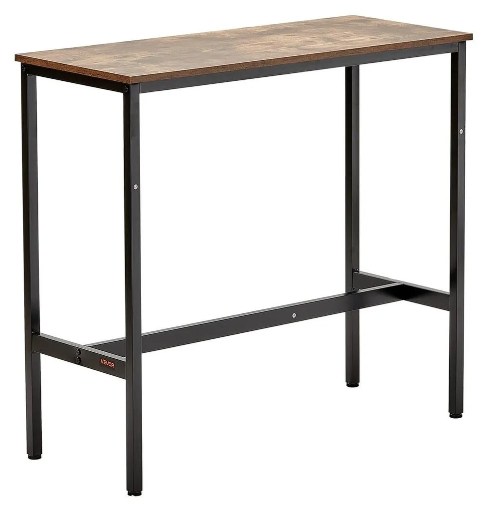 Table de Salle à Manger Haute Finition Bois et Métal Stable et Compacte