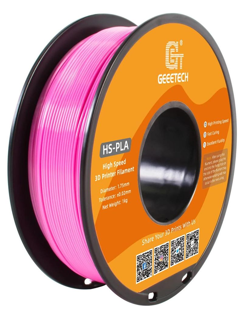 PLA Filament - 3D-Druckerfilament - 1,75 mm - 1 kg - Hohe Geschwindigkeit - Bessere Fließfähigkeit - Hohe Druckqualität - Rosa