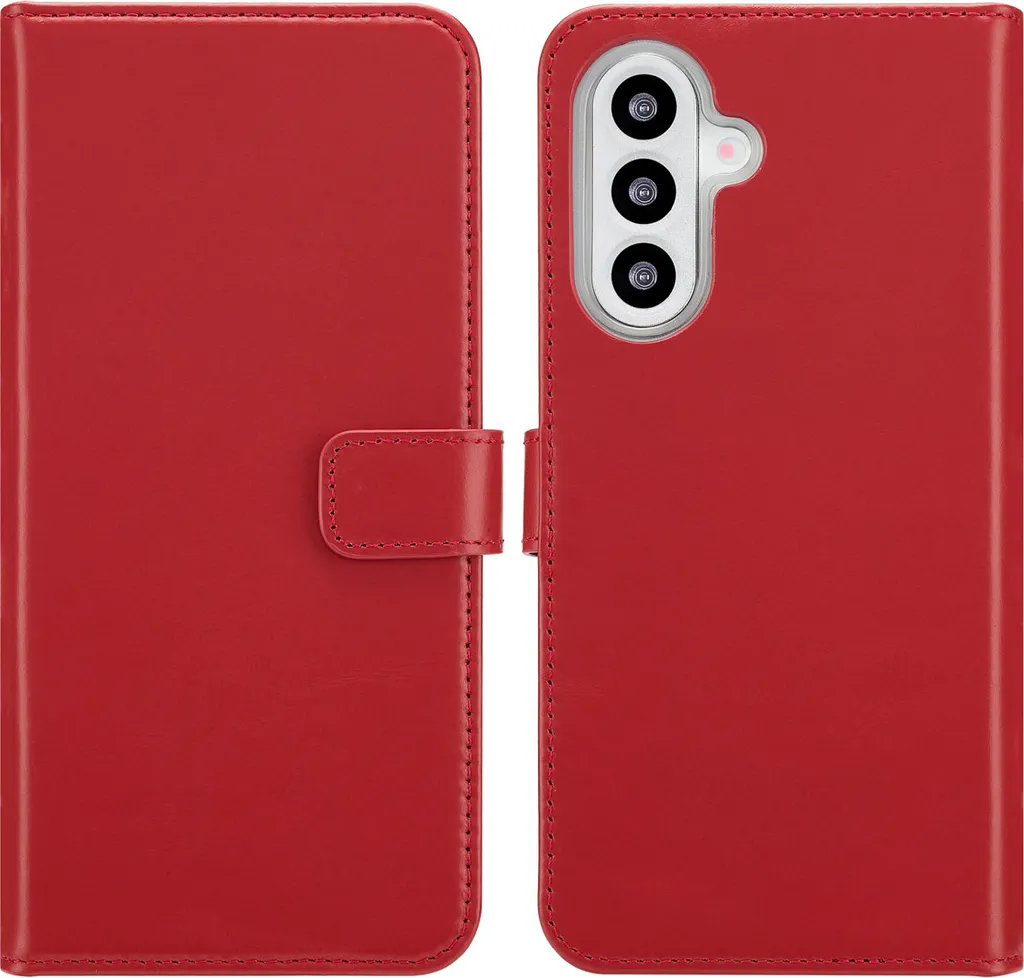 Custodia a Libro Selencia Samsung A26 in Pelle | Protezione Rossa