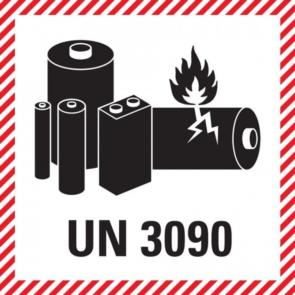 Dreifke Verpackungskennzeichen UN-Nummer 3090, Haftpapier, permanent, 100x100mm