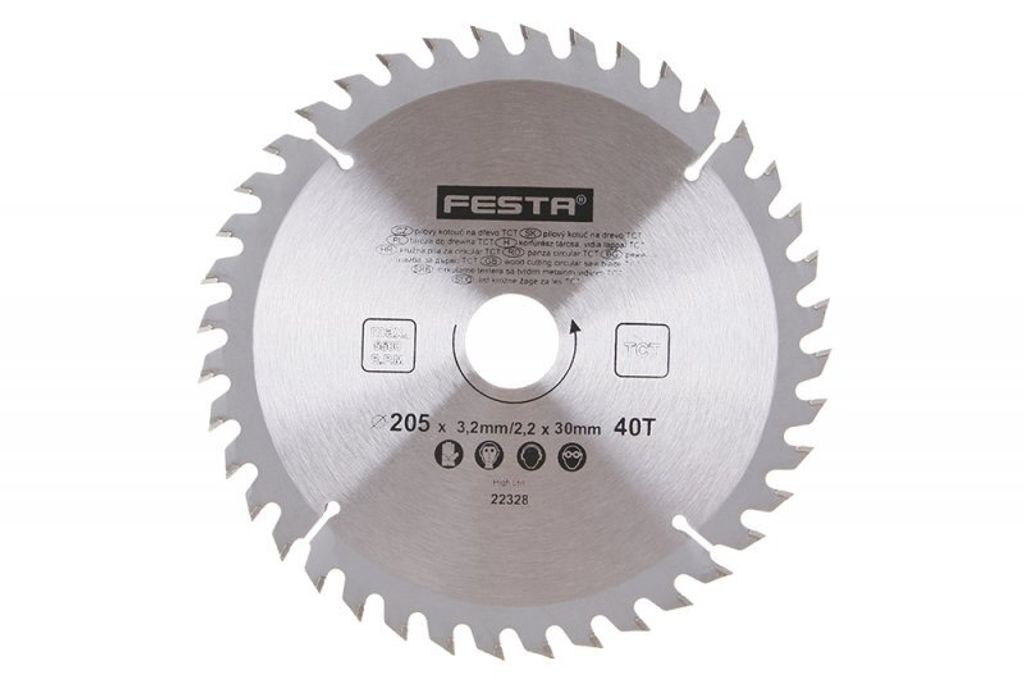 Kreissägeblatt für Holz TCT 205mm/3. 2/30/40 Produktbild 