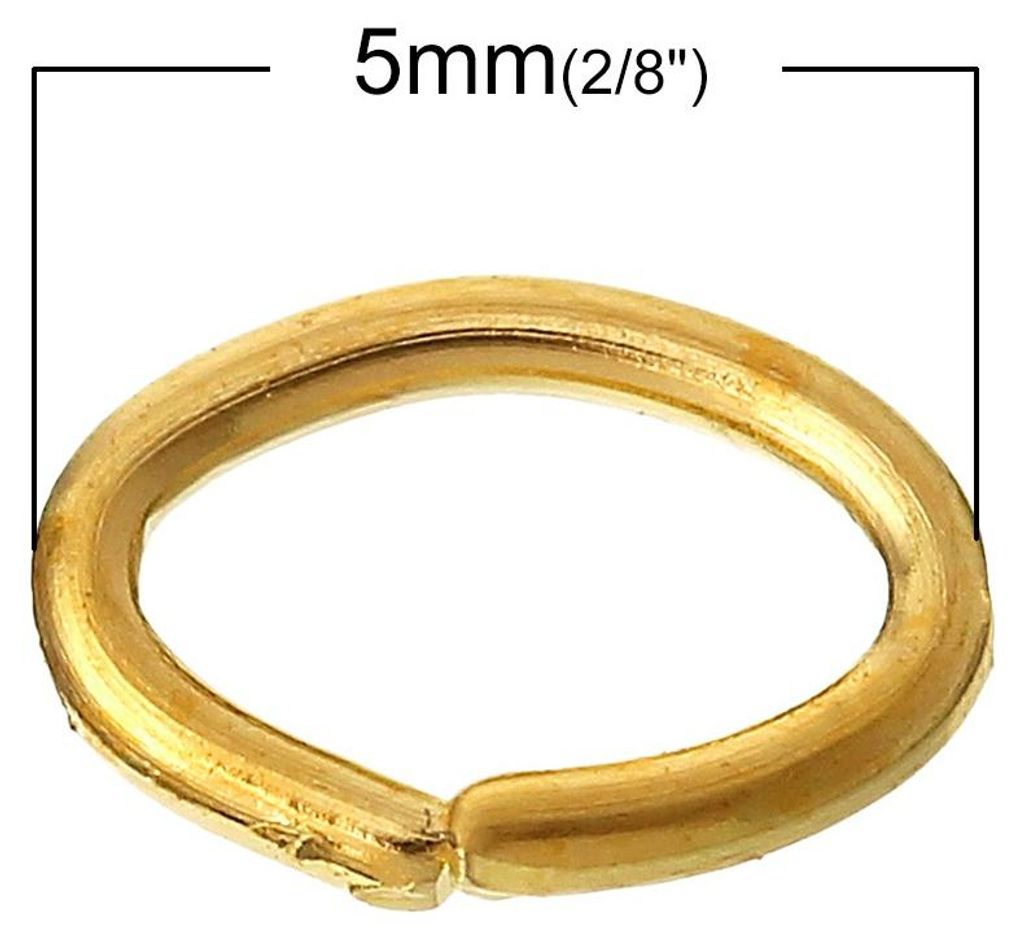 100 Verbindungsringe, Biegeringe, Binderinge 5x4 mm gold Produktbild 