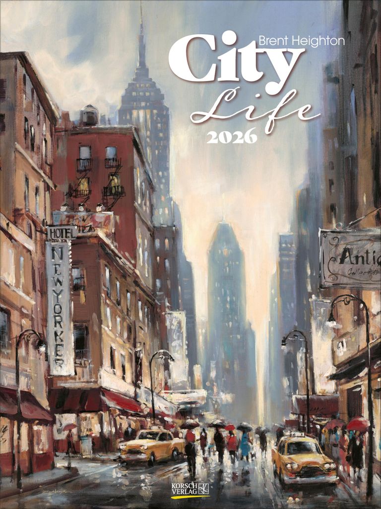 Korsch Wandkalender 2026 City Life Brent Heighton groß Produktbild 
