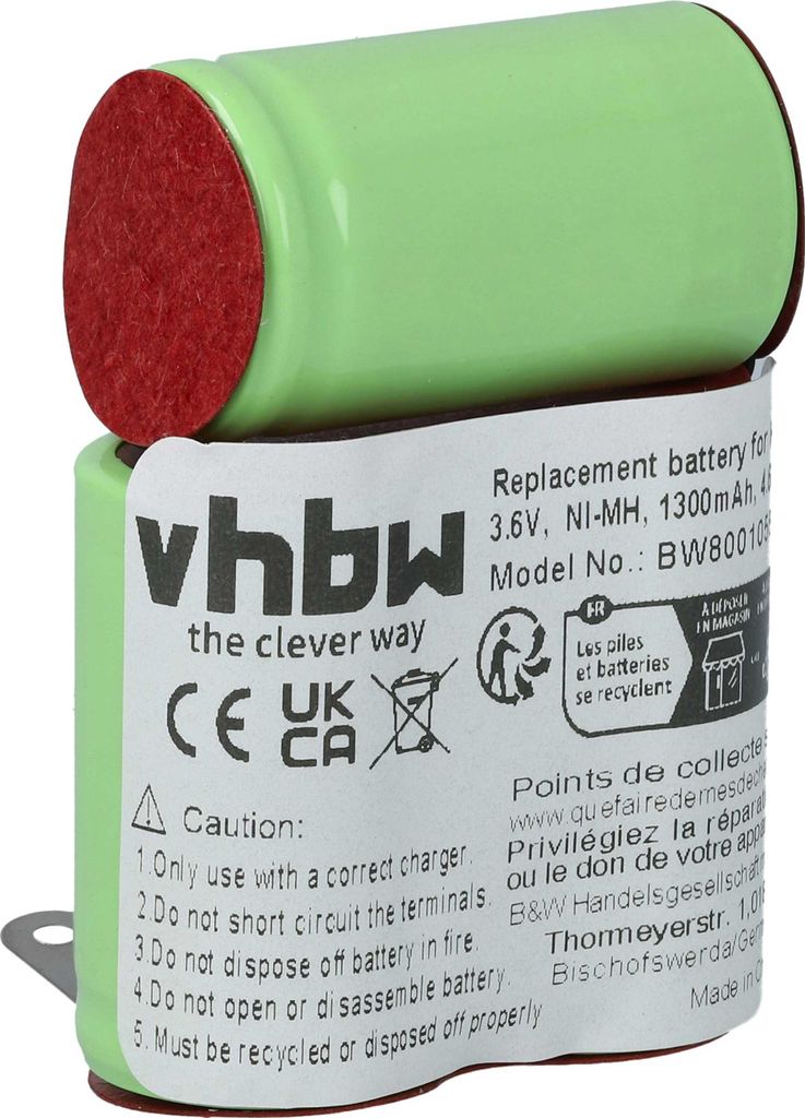 vhbw Akku kompatibel mit Wella Xpert HS50 Tondeo ECO XP Rasierer (1300 mAh, 1,2 V, NiMH)