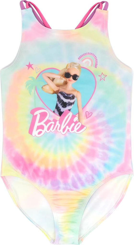 Barbie - Badeanzug für Mädchen NS7014 (104) (Pink/Blau/Gelb)